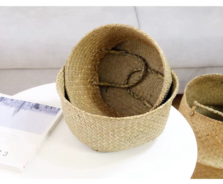 Eco-Friendly Tropical Sea Grass Wicker Storage Basket