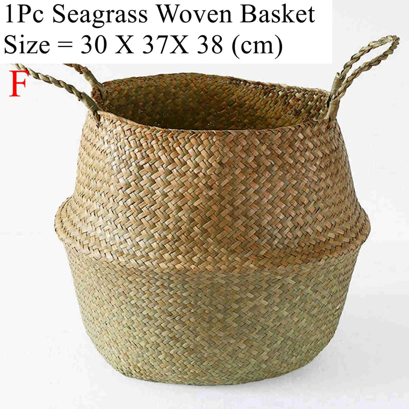 Kauna Sea Grass Wicker Storage Basket - Wide