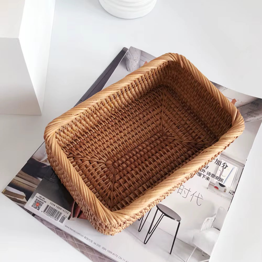 Rectangular Rattan Storage Basket