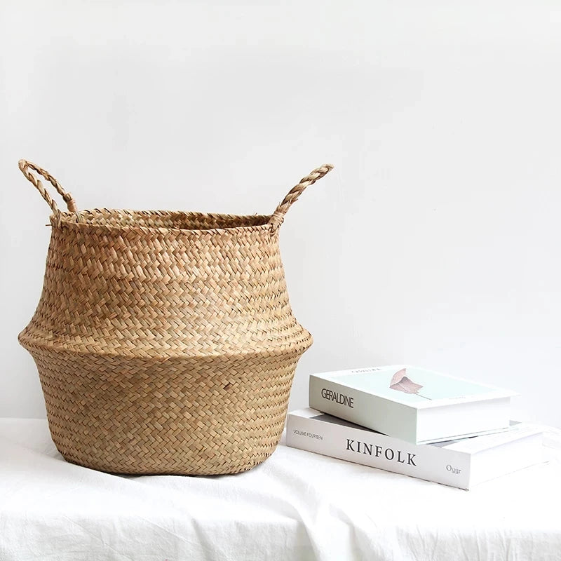 Willow Sea Grass Wicker Storage Basket