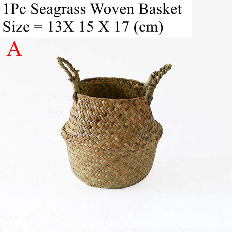 Willow Sea Grass Wicker Storage Basket