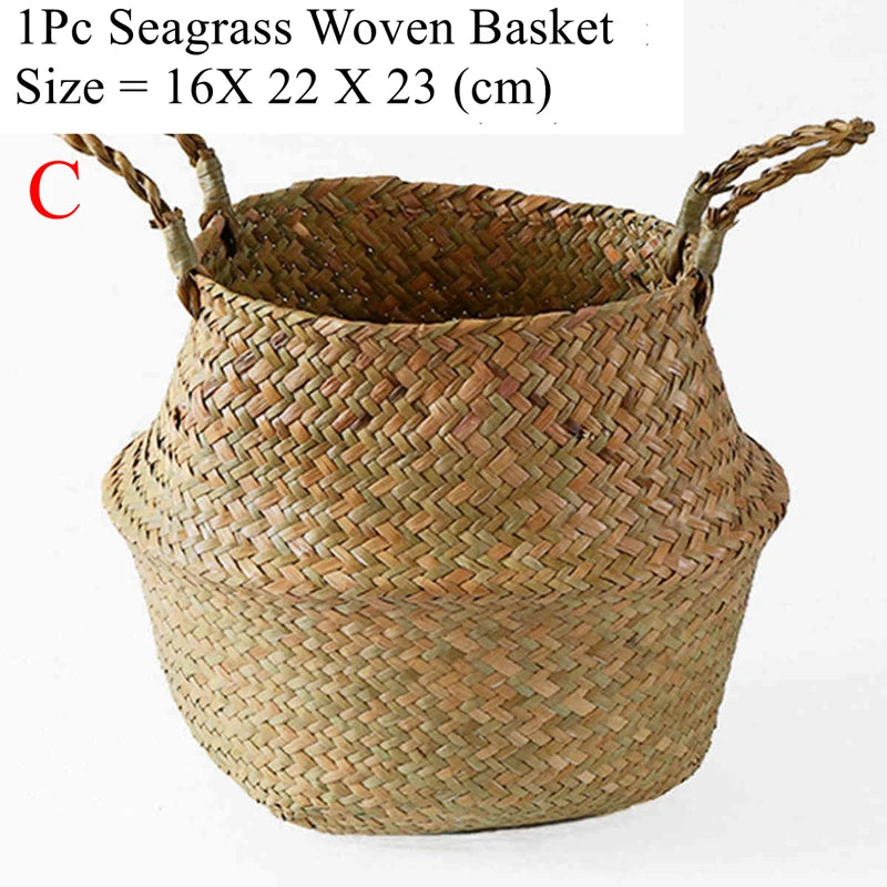 Willow Sea Grass Wicker Storage Basket