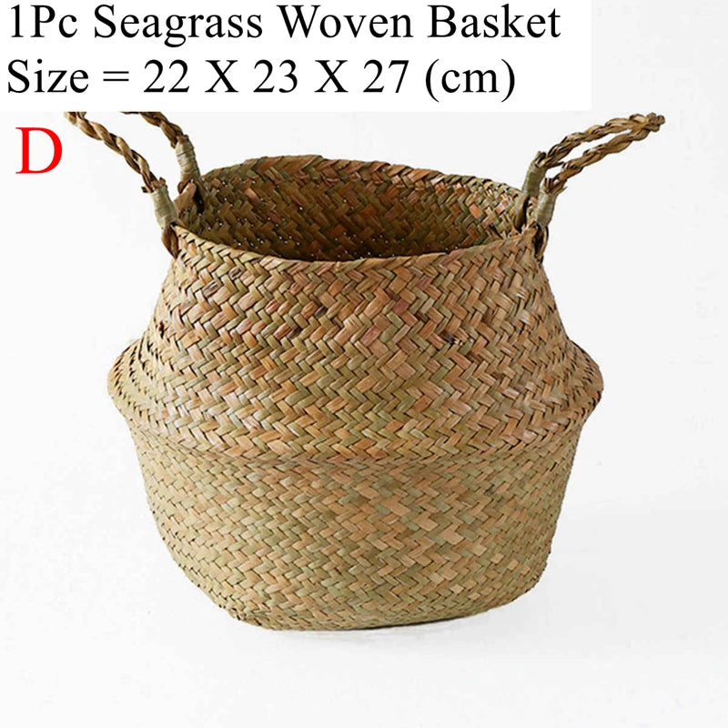Kauna Sea Grass Wicker Storage Basket - Wide