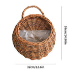 Handmade Wicker Rattan Hanging Planter Basket