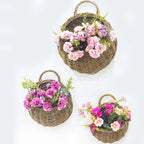 Handmade Wicker Rattan Hanging Planter Basket