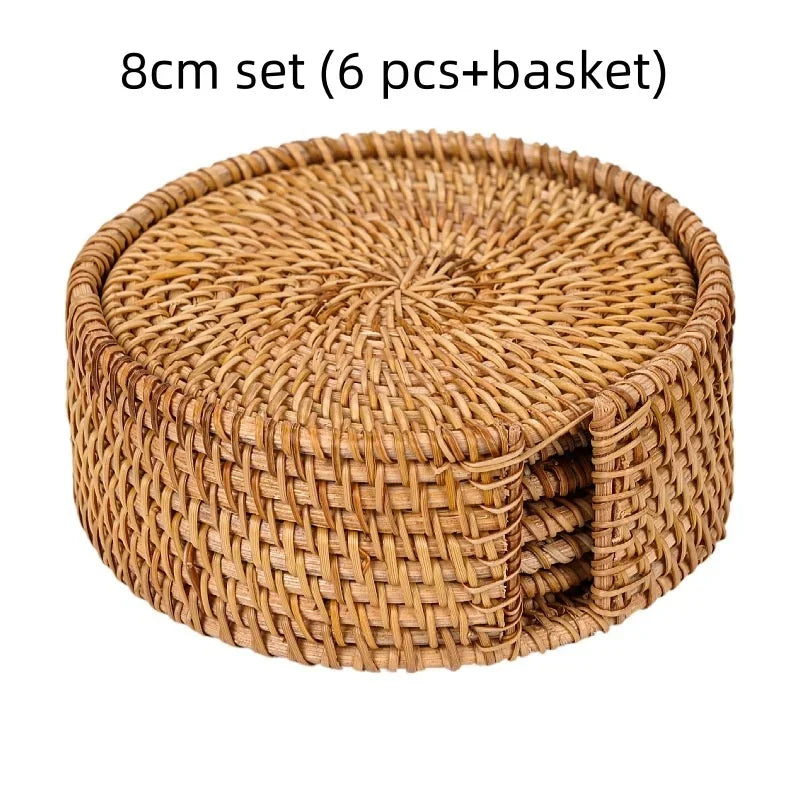 Handmade Rattan Non-Slip Coaster