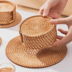 Handmade Rattan Non-Slip Coaster