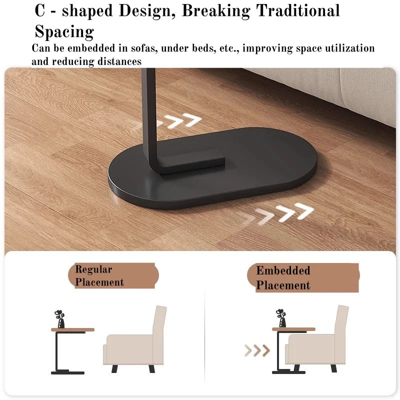 SwiftLift Side Table - White Frame