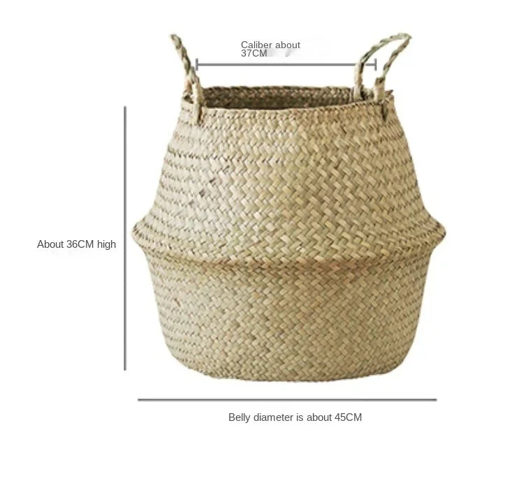 Eco-Friendly Tropical Sea Grass Wicker Storage Basket