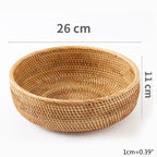 Circular Rattan Storage Basket