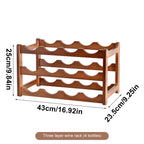 Three Tier Bamboo Wine Rack