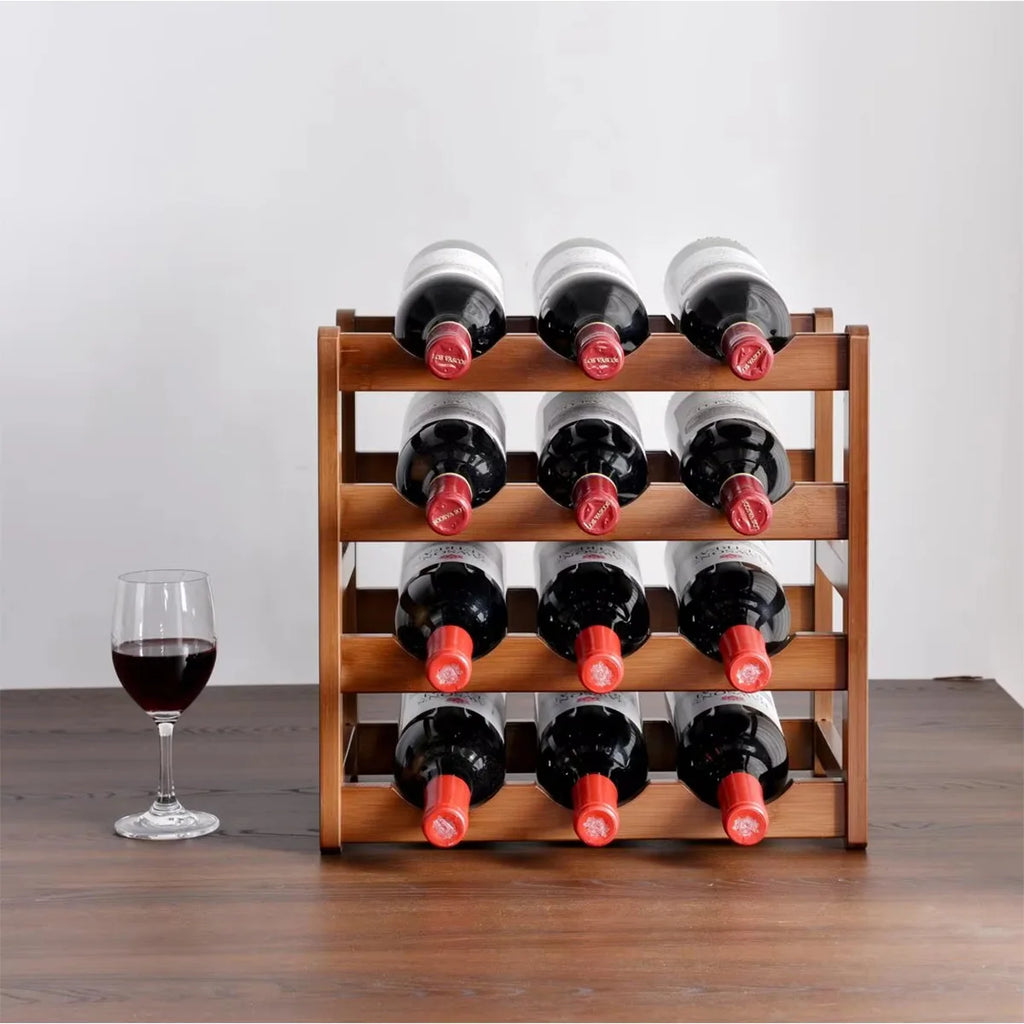 Multi -Tier Bamboo Wine Rack