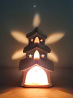 Cozy Glow Terracotta Tea Light Holder - House
