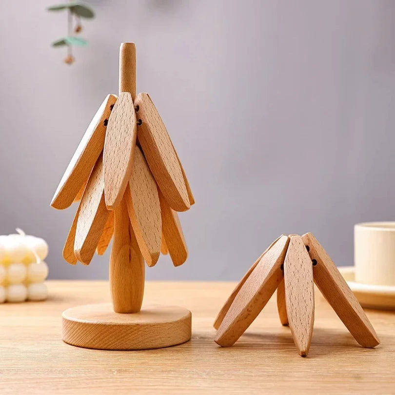 Wooden Tree Shape Hot Dish Trivets