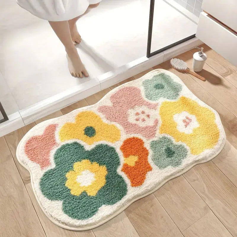 Bright Floral Step Rug