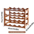 Multi -Tier Bamboo Wine Rack