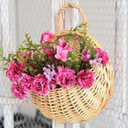 Handmade Wicker Rattan Hanging Planter Basket