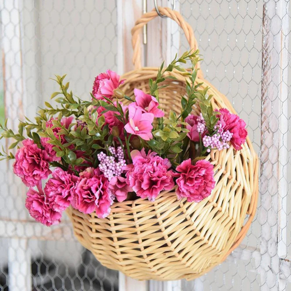 Handmade Wicker Rattan Hanging Planter Basket