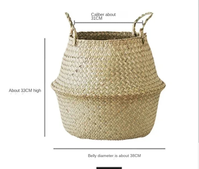 Eco-Friendly Tropical Sea Grass Wicker Storage Basket