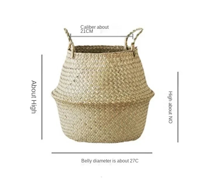 Eco-Friendly Tropical Sea Grass Wicker Storage Basket
