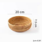 Circular Rattan Storage Basket