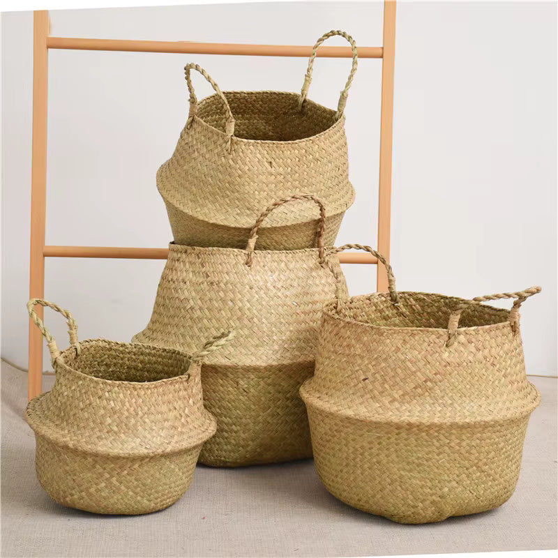 Willow Sea Grass Wicker Storage Basket