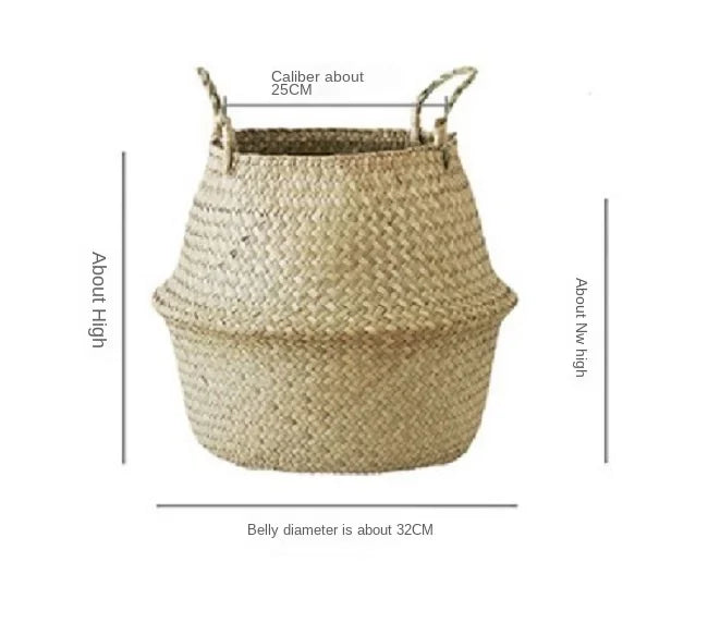 Eco-Friendly Tropical Sea Grass Wicker Storage Basket