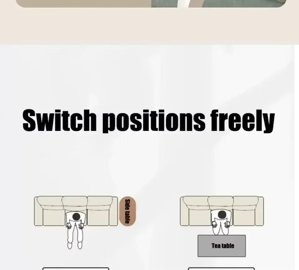 SwiftLift Side Table - White Frame